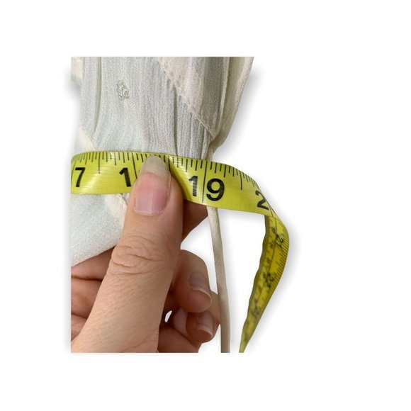 NWT Vintage 90's Papillon Crepe Layered Full Length Dress Large - Picture 11 of 12